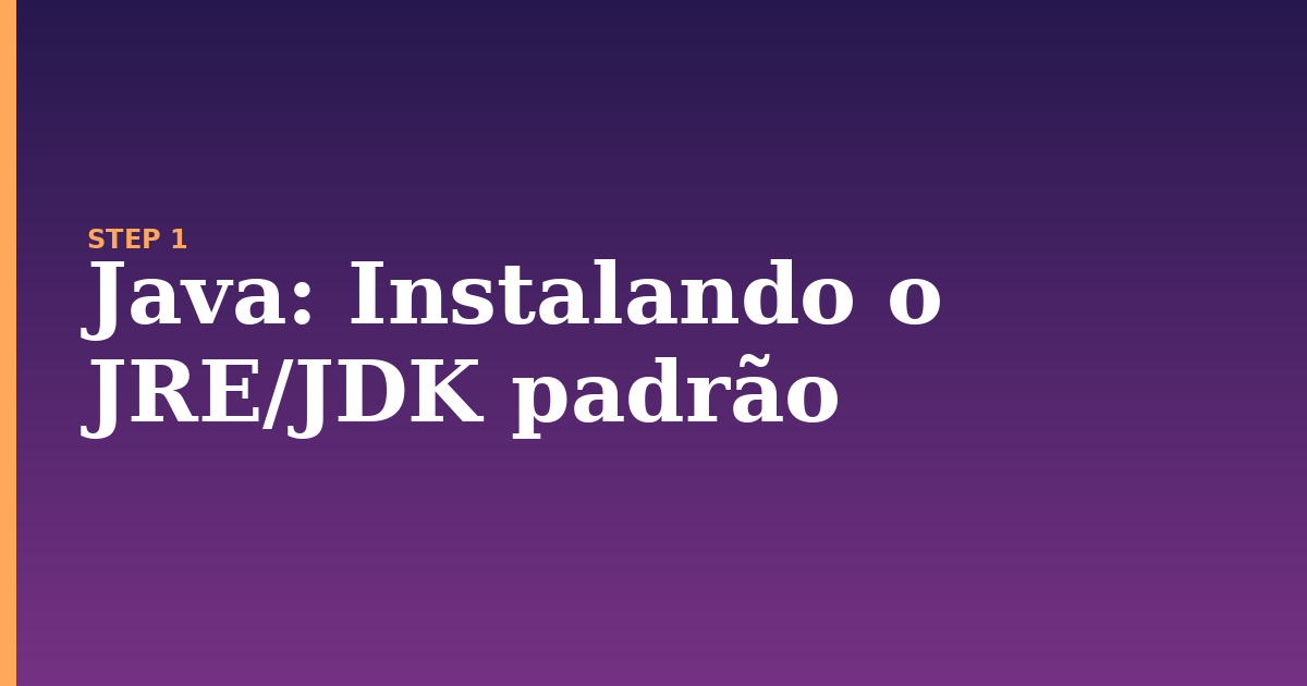 java illustration for: Instalando o JRE/JDK padrão