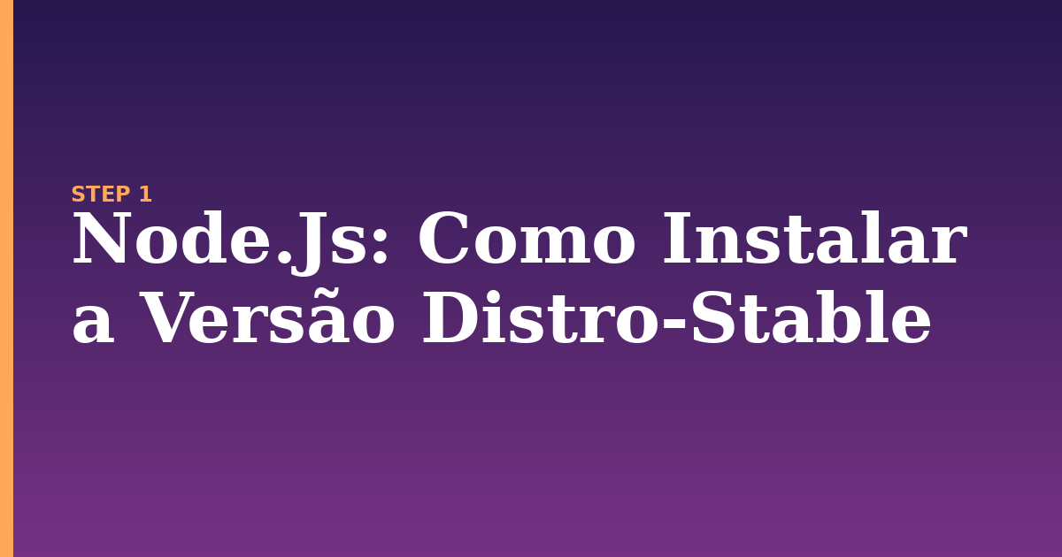 node.js illustration for: Como Instalar a Versão Distro-Stable