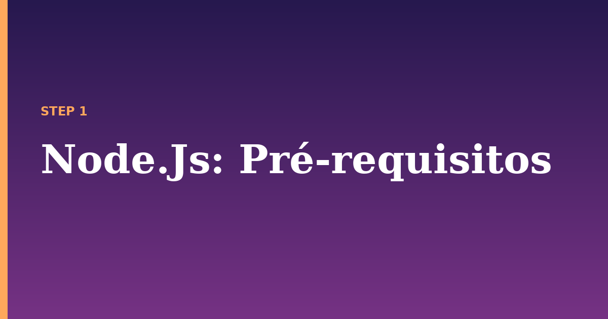 node.js illustration for: Pré-requisitos