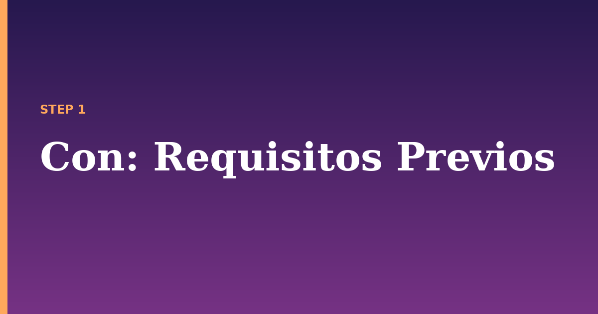 con illustration for: Requisitos Previos