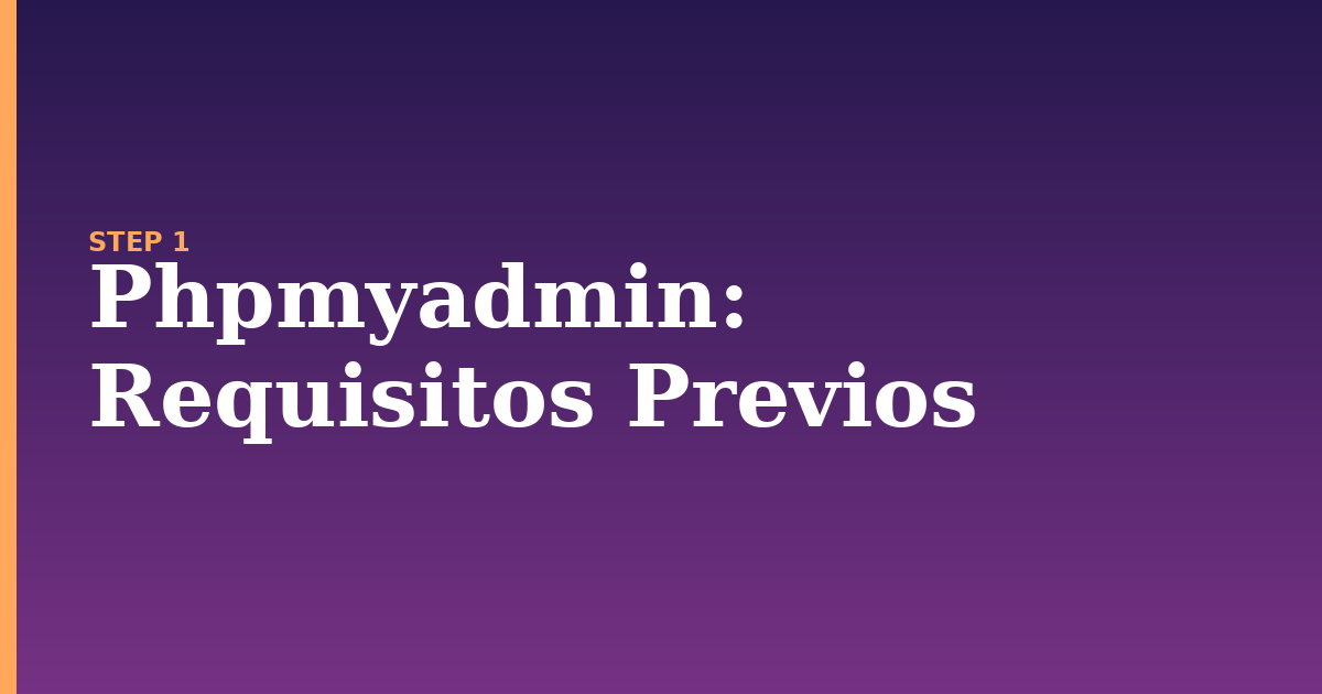 phpmyadmin illustration for: Requisitos Previos
