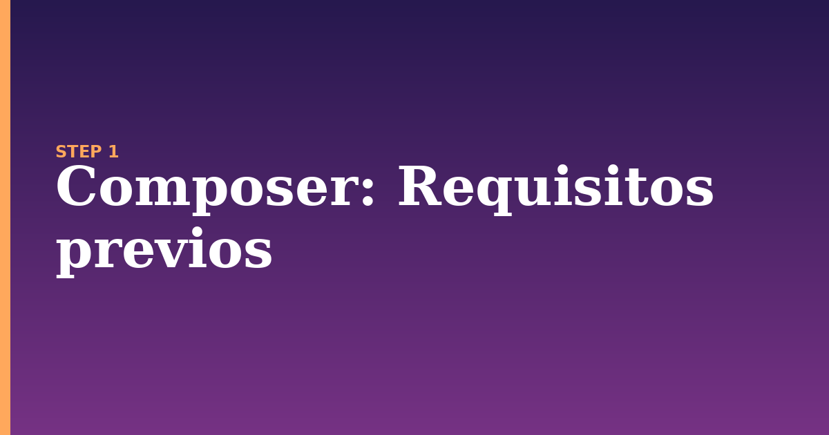 composer illustration for: Requisitos previos
