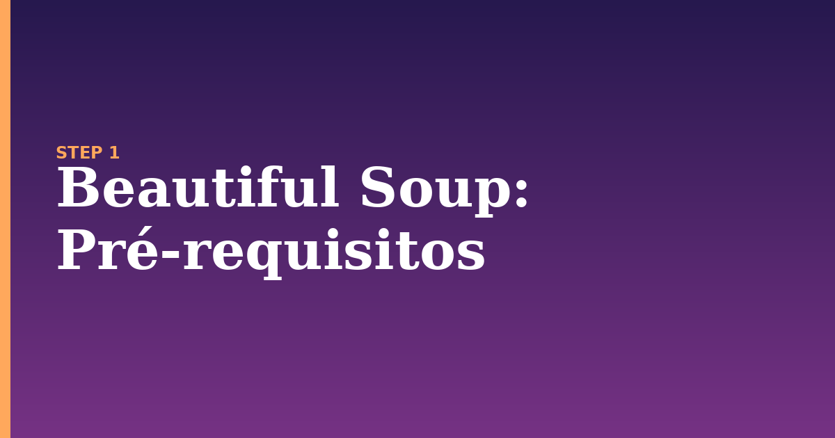 beautiful soup illustration for: Pré-requisitos