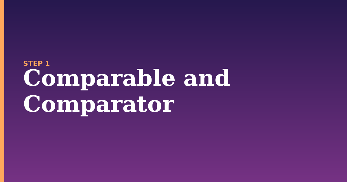 comparator illustration for: Comparable and Comparator