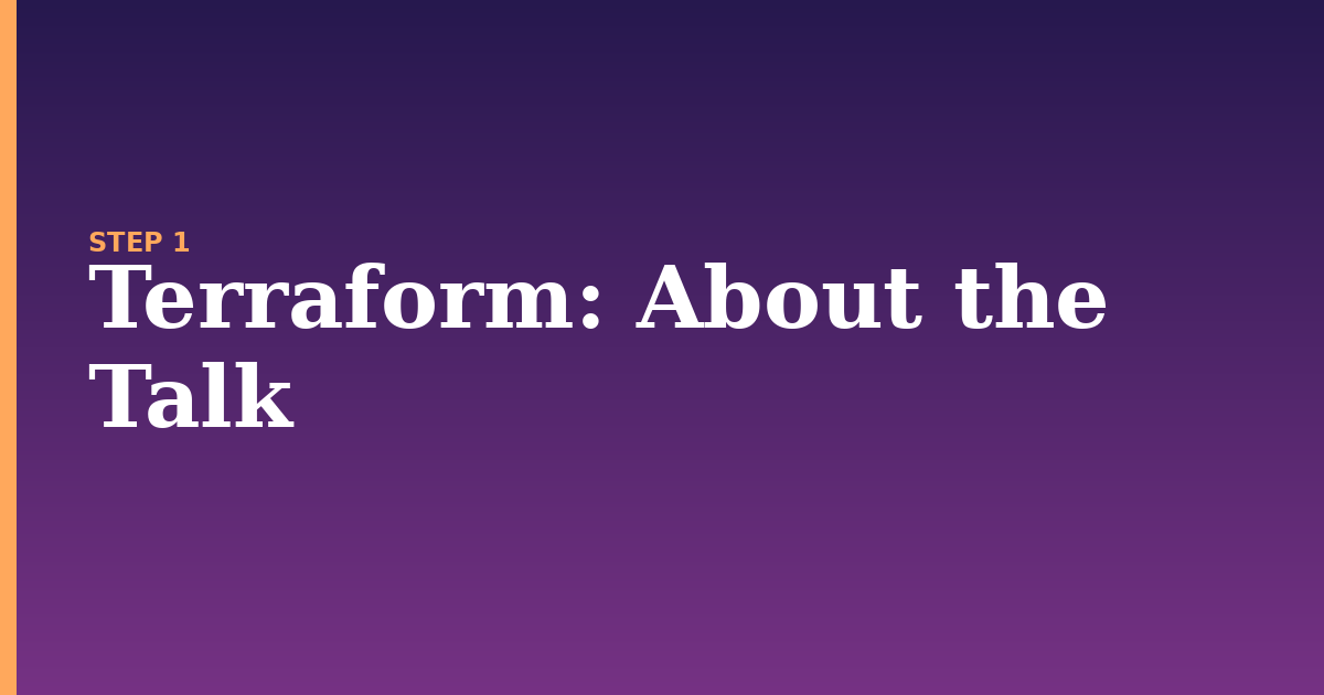 terraform illustration for: About the Talk