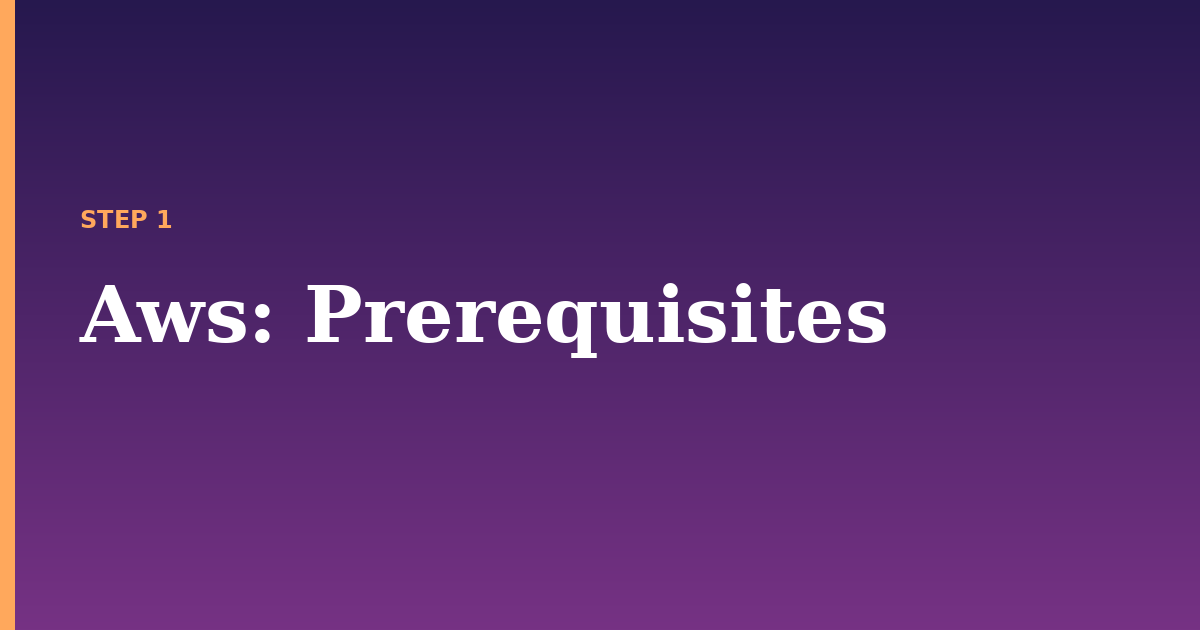 aws illustration for: Prerequisites