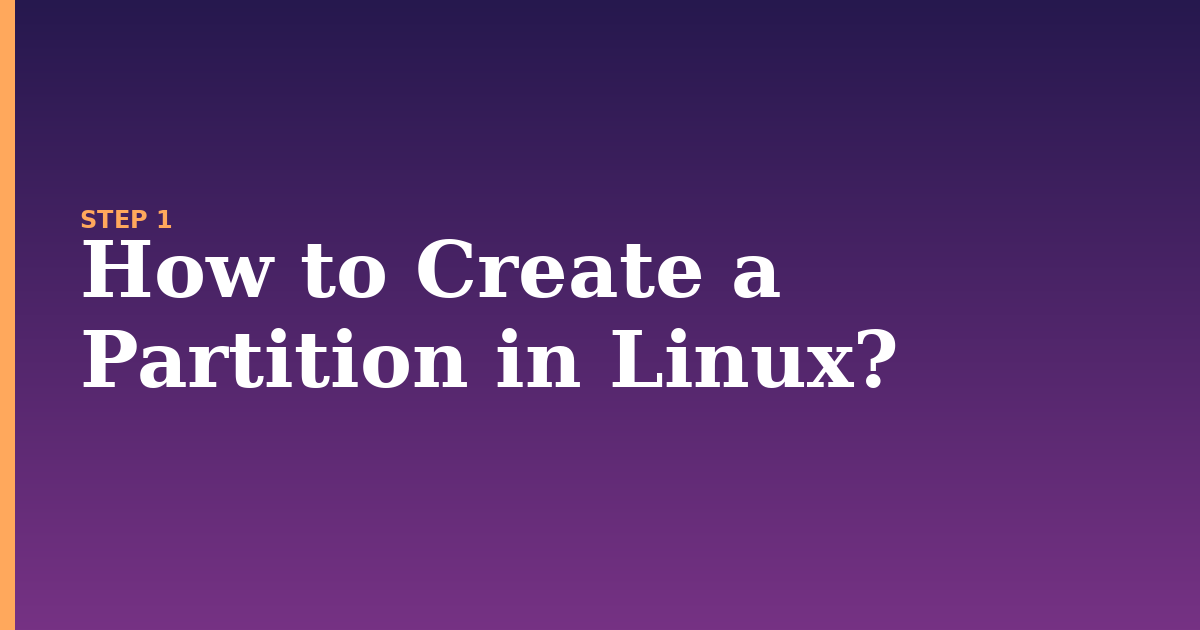 partition illustration for: How to Create a Partition in Linux?