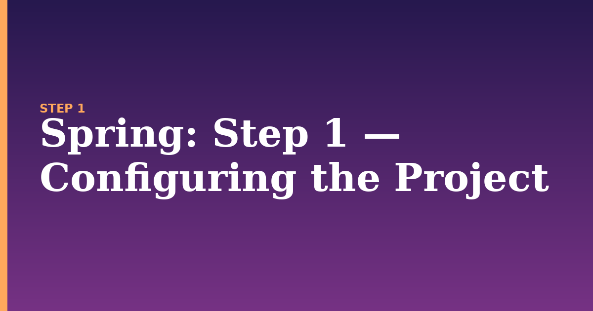 spring illustration for: Step 1 — Configuring the Project