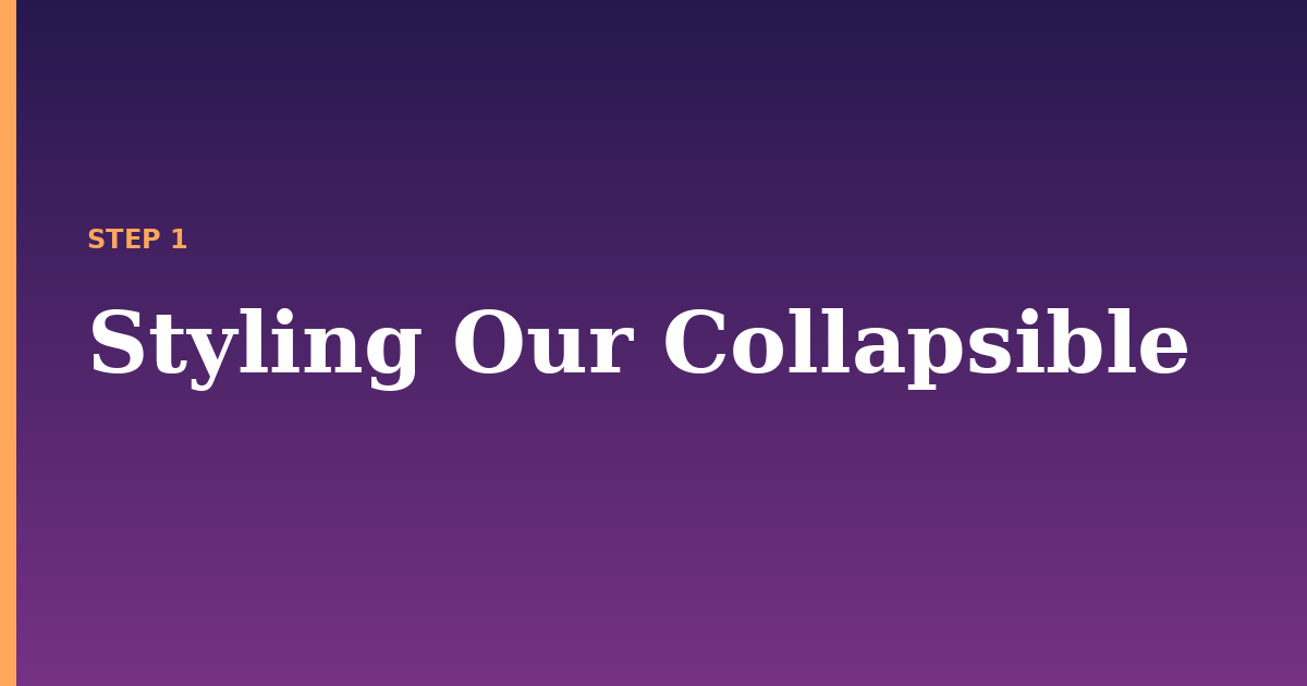 collapsible illustration for: Styling Our Collapsible
