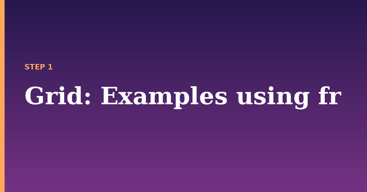 grid illustration for: Examples using fr