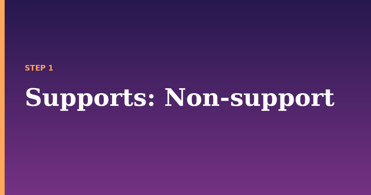 supports illustration for: Non-support