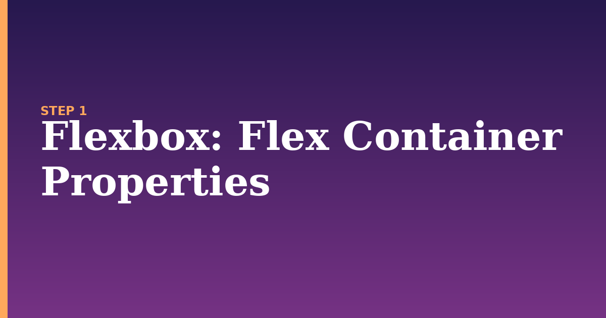 flexbox illustration for: Flex Container Properties