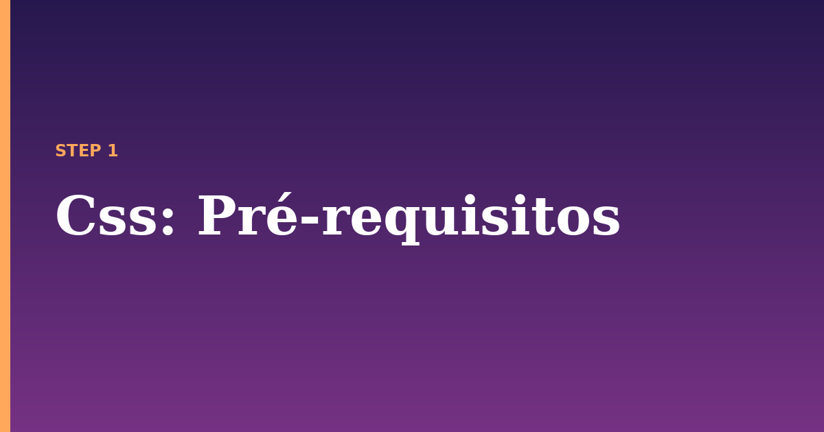 css illustration for: Pré-requisitos