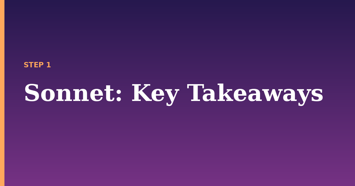 sonnet illustration for: Key Takeaways