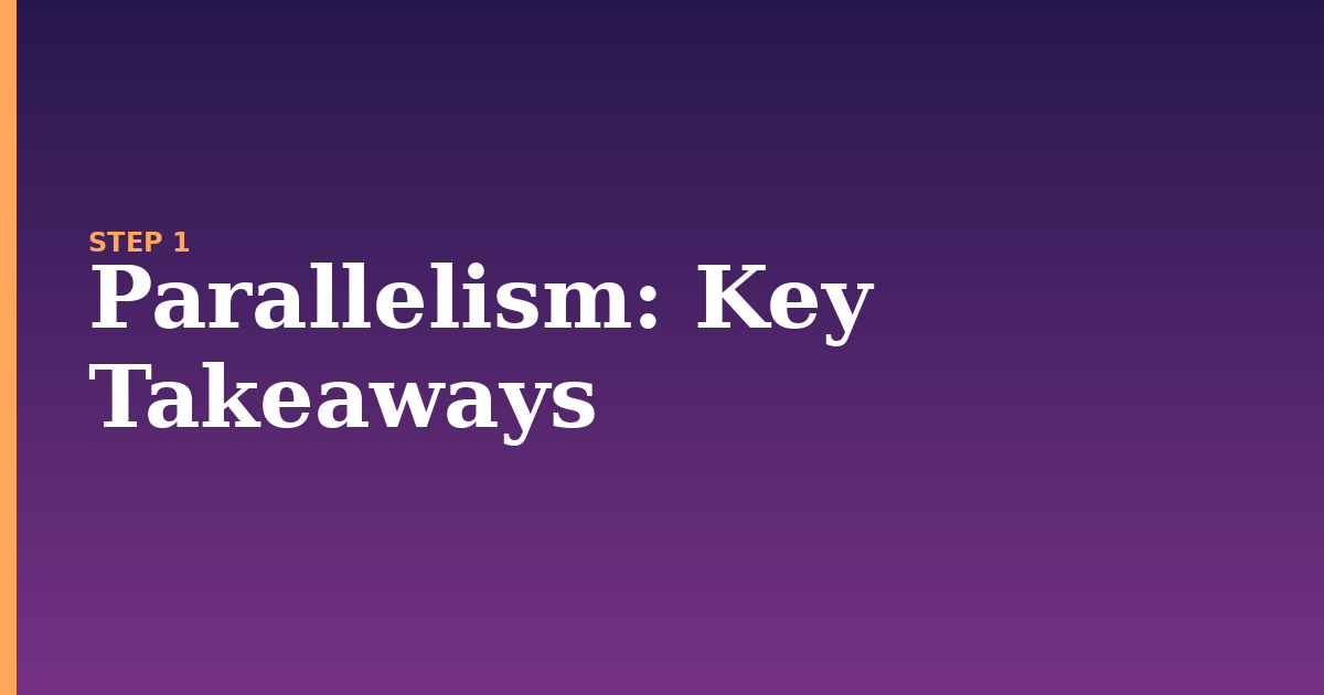 parallelism illustration for: Key Takeaways
