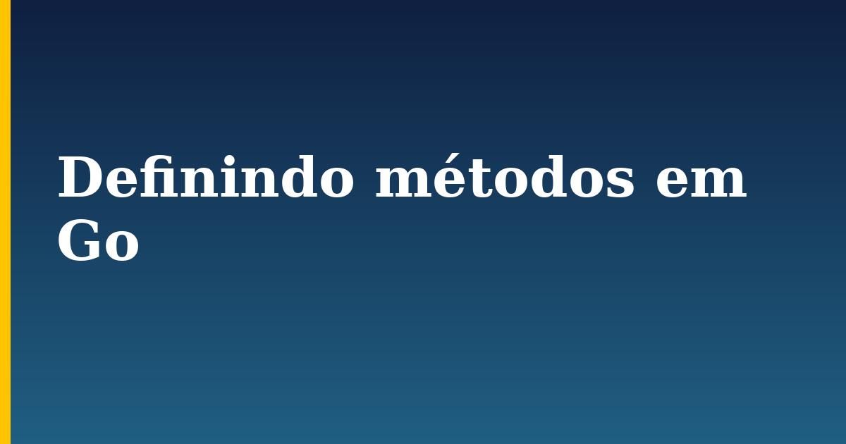 Definindo métodos em Go — step-by-step Programming tutorial on Progressive Robot