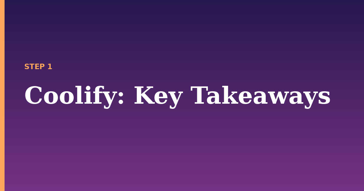 coolify illustration for: Key Takeaways