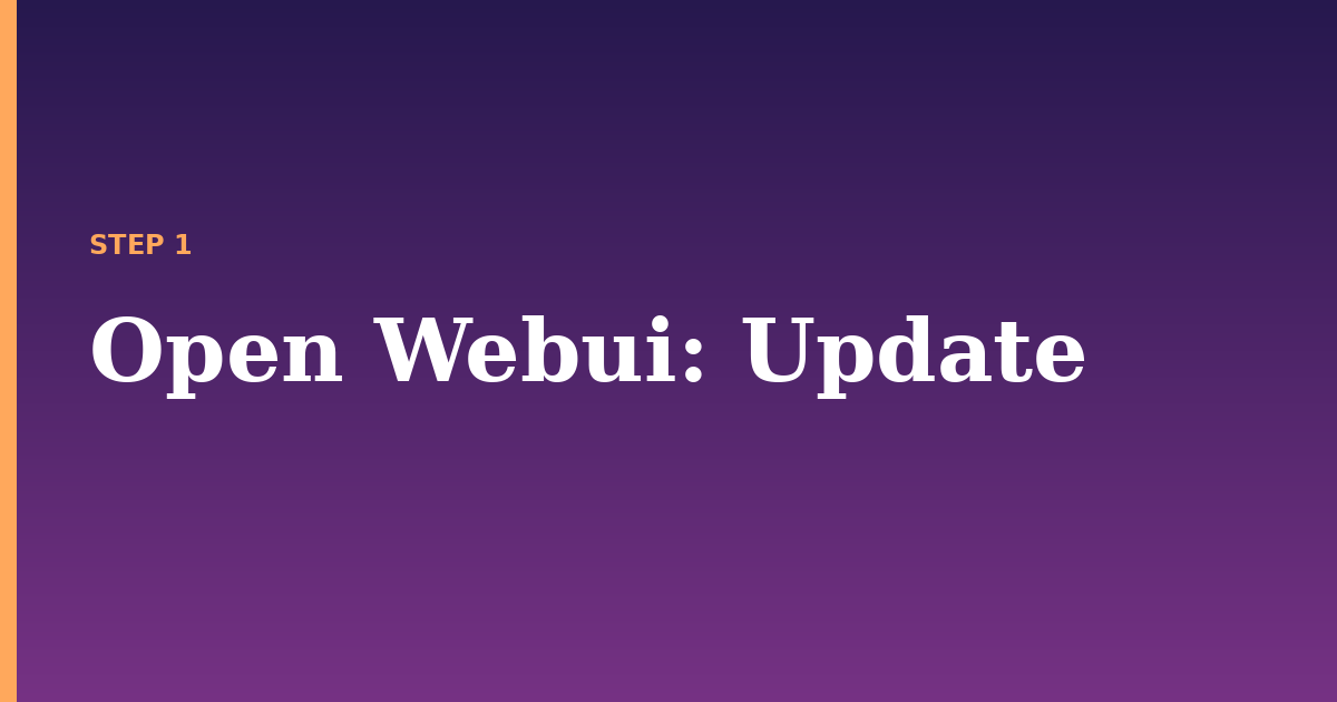 open webui illustration for: Update