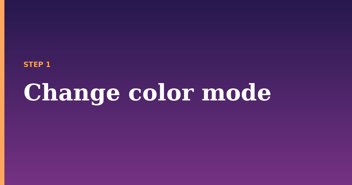 color illustration for: Change color mode