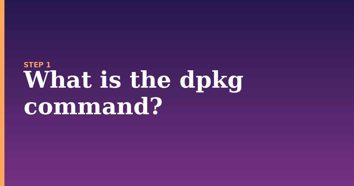 dpkg illustration for: What is the dpkg command?