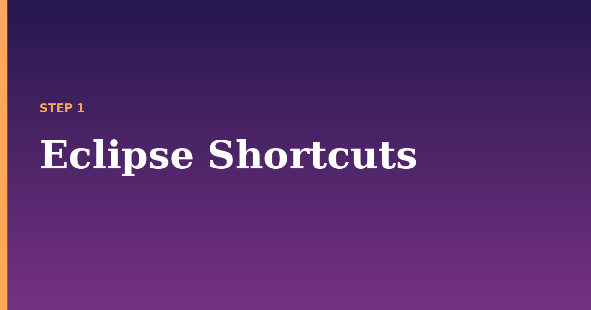 eclipse illustration for: Eclipse Shortcuts