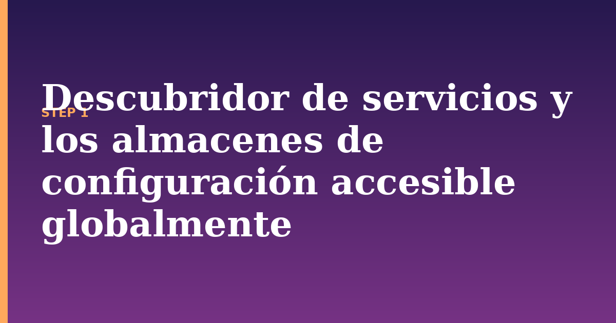los illustration for: Descubridor de servicios y los almacenes de configuración accesible globalmente