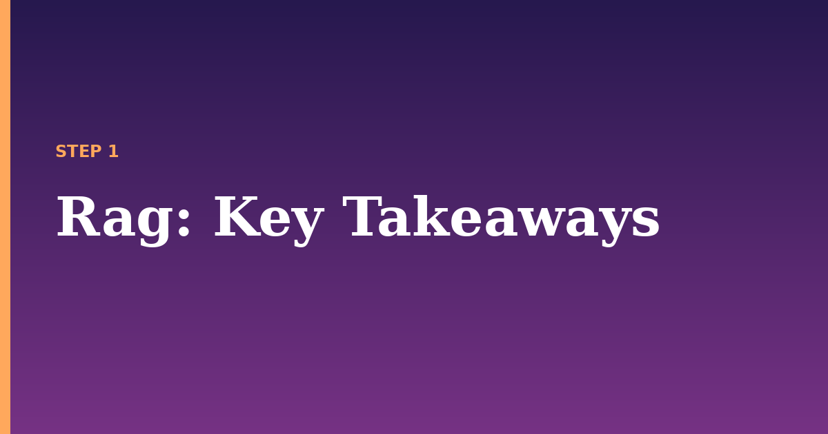 rag illustration for: Key Takeaways