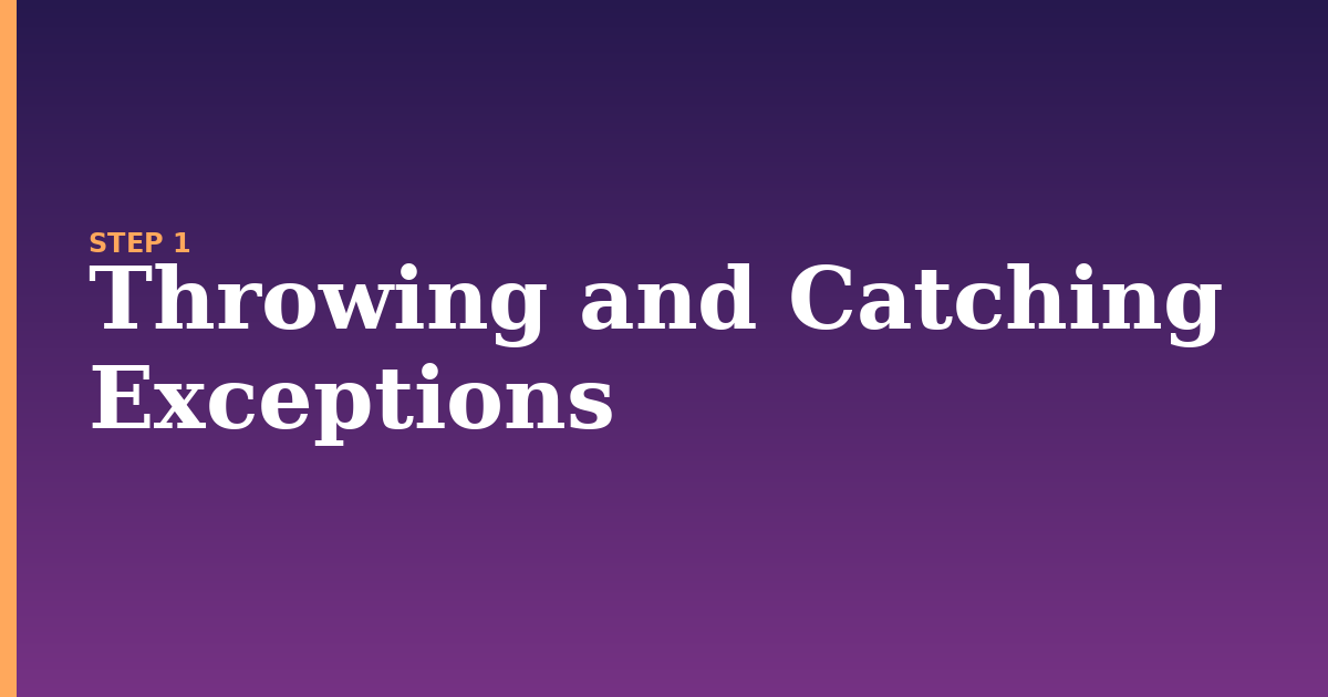 exception illustration for: Throwing and Catching Exceptions