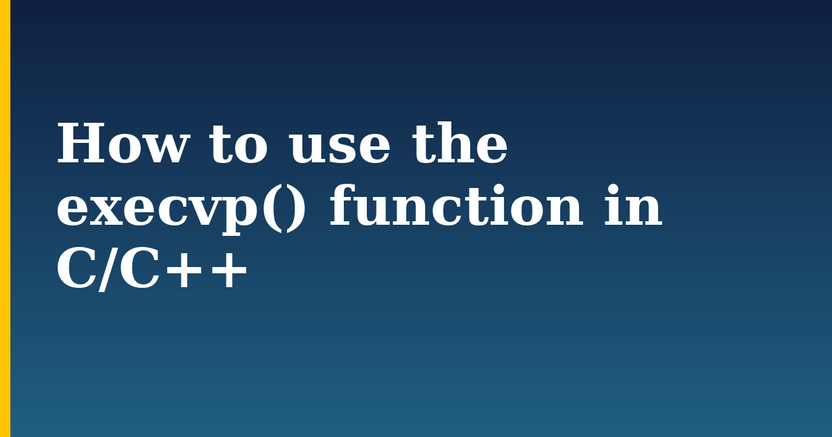 How to use the execvp() function in C/C++