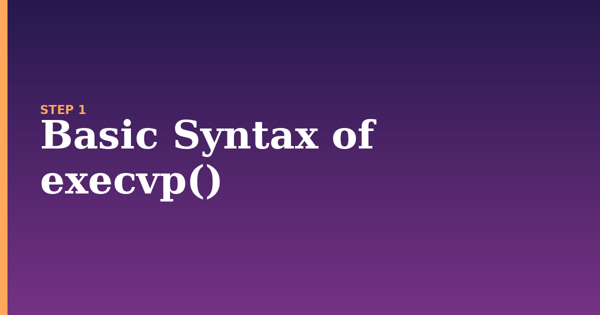 execvp illustration for: Basic Syntax of execvp()