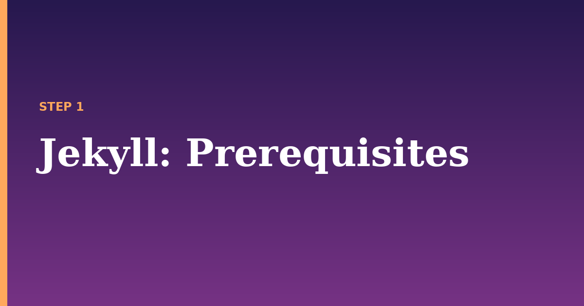 jekyll illustration for: Prerequisites