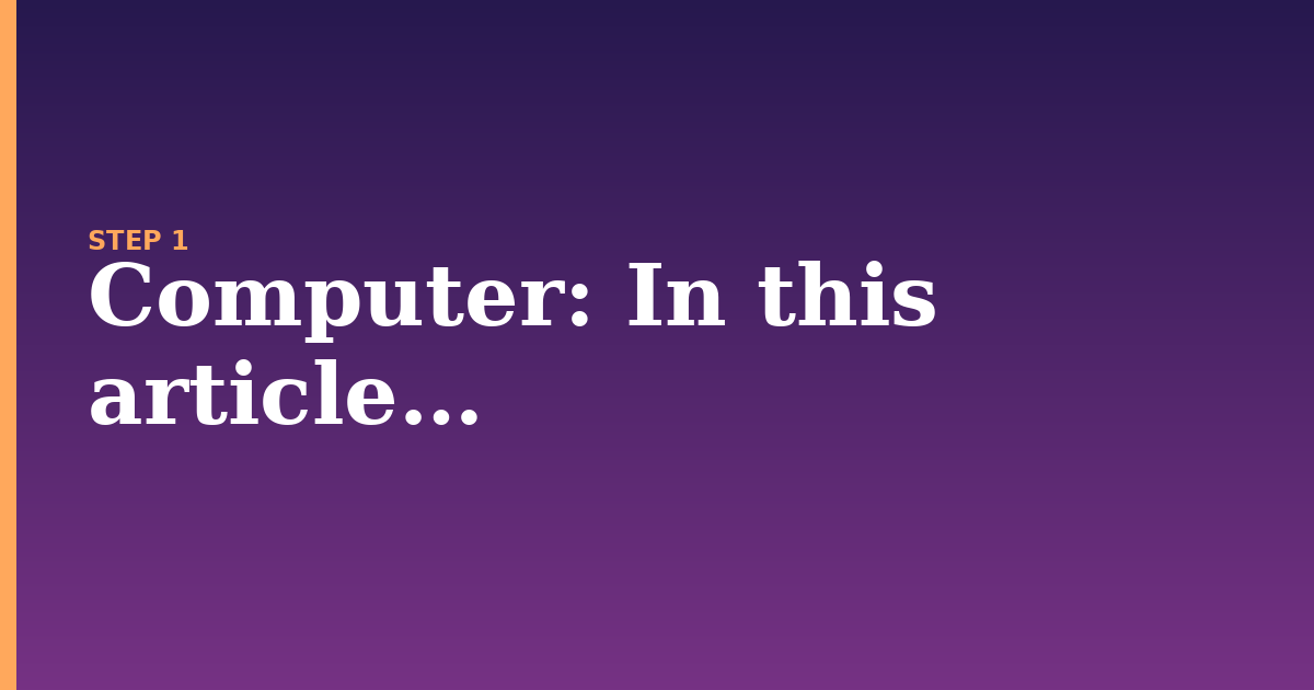 computer illustration for: In this article…