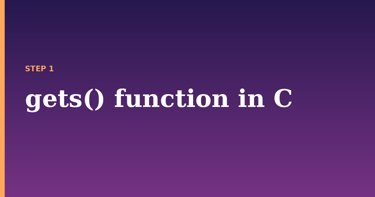 gets illustration for: gets() function in C