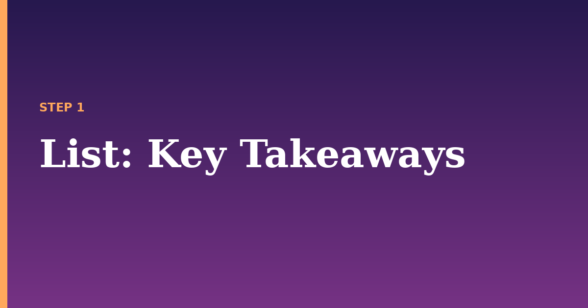 list illustration for: Key Takeaways