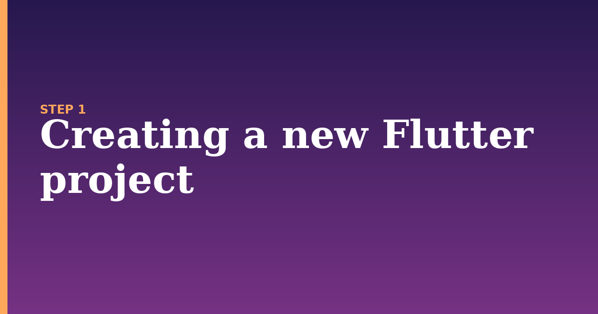 flutter illustration for: Creating a new Flutter project