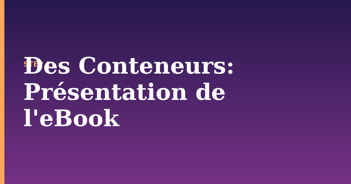 des conteneurs illustration for: Présentation de l'eBook