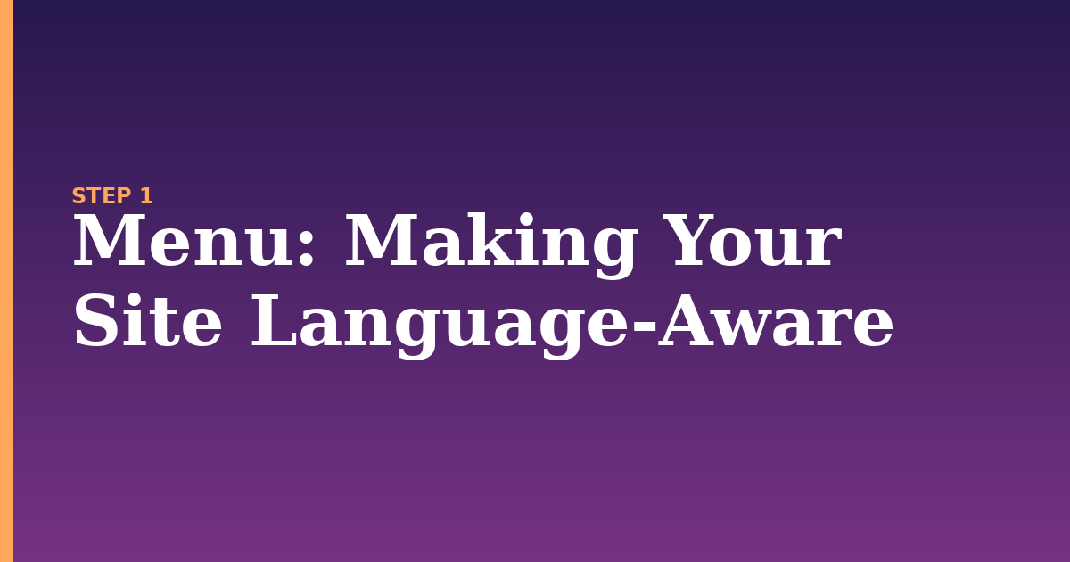menu illustration for: Making Your Site Language-Aware
