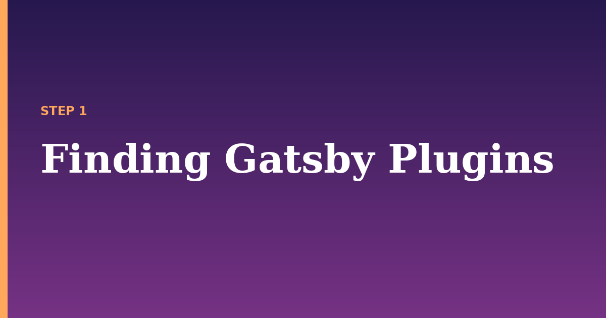 gatsby illustration for: Finding Gatsby Plugins