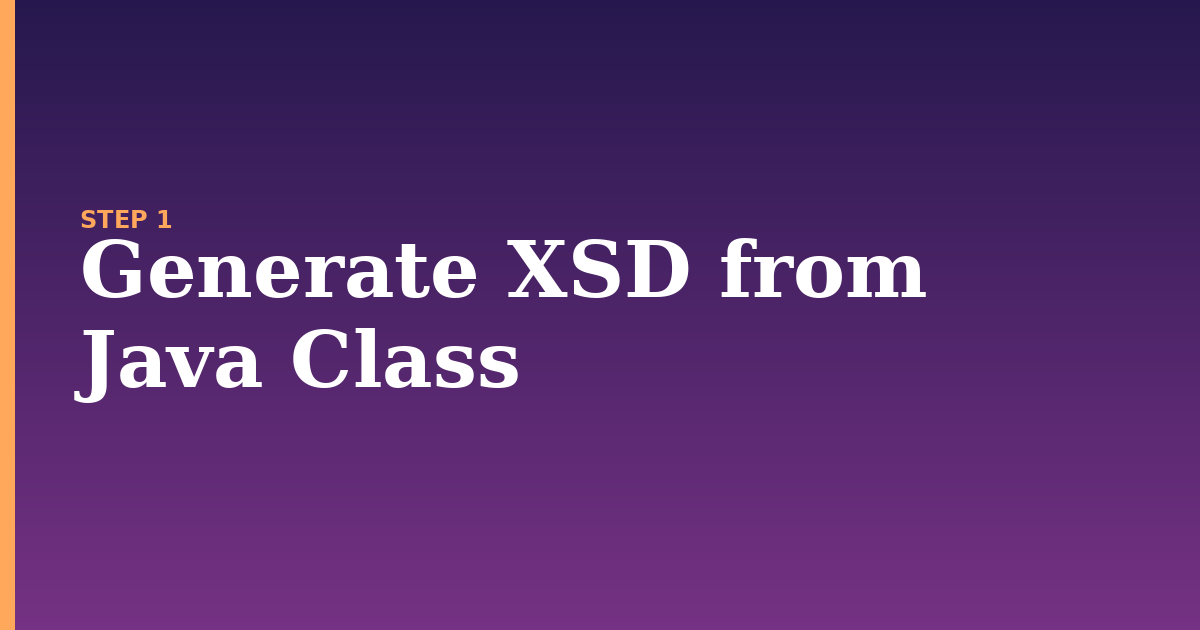 java class illustration for: Generate XSD from Java Class