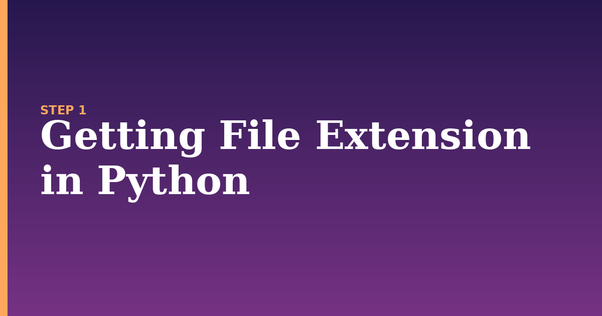 extension illustration for: Getting File Extension in Python