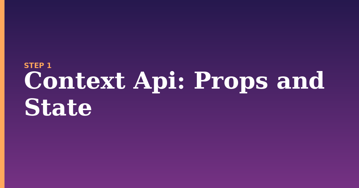 context api illustration for: Props and State