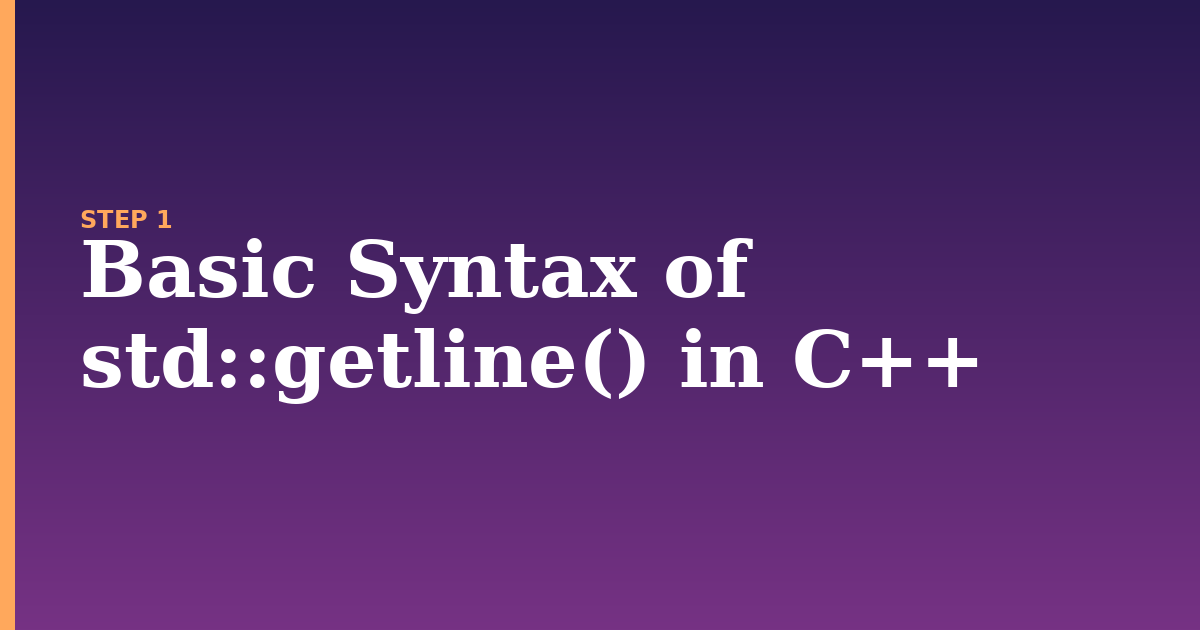 std illustration for: Basic Syntax of std::getline() in C++