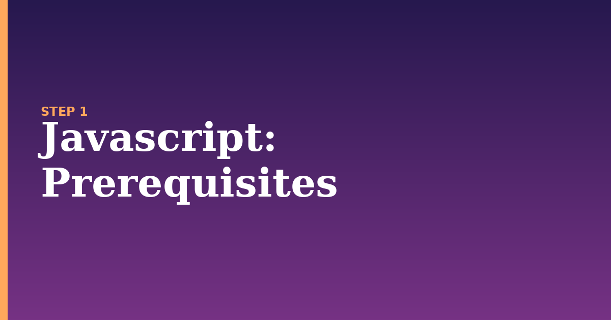 javascript illustration for: Prerequisites