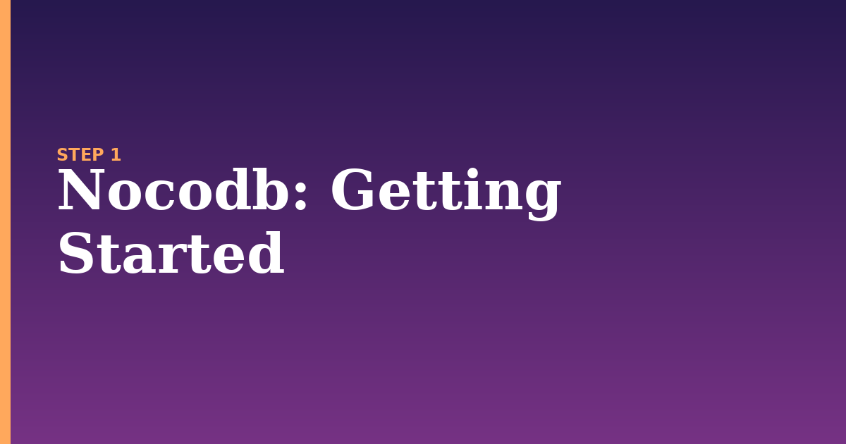 nocodb illustration for: Getting Started