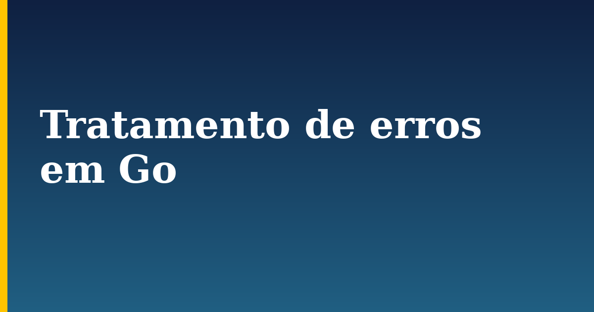 Tratamento de erros em Go