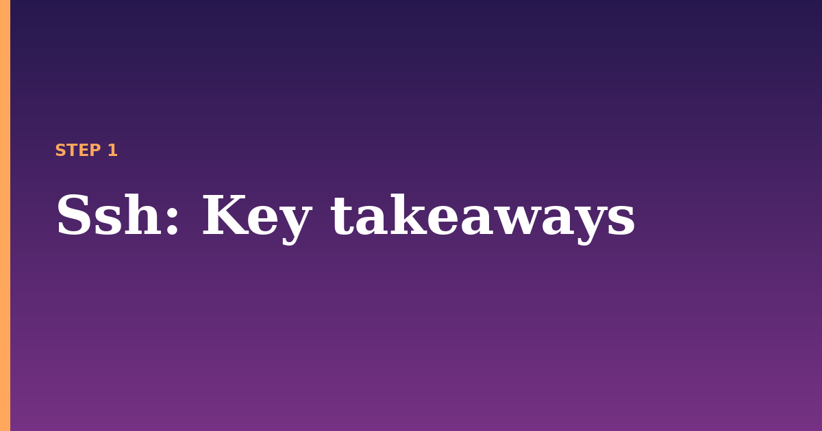 ssh illustration for: Key takeaways