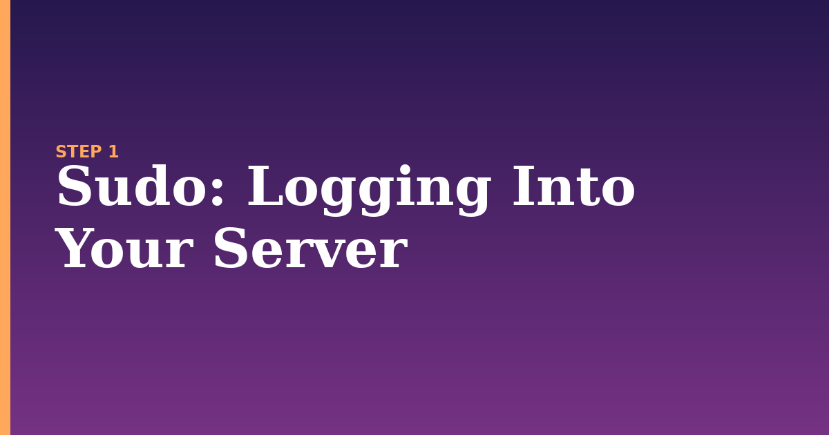 sudo illustration for: Logging Into Your Server