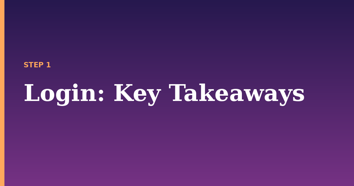 login illustration for: Key Takeaways