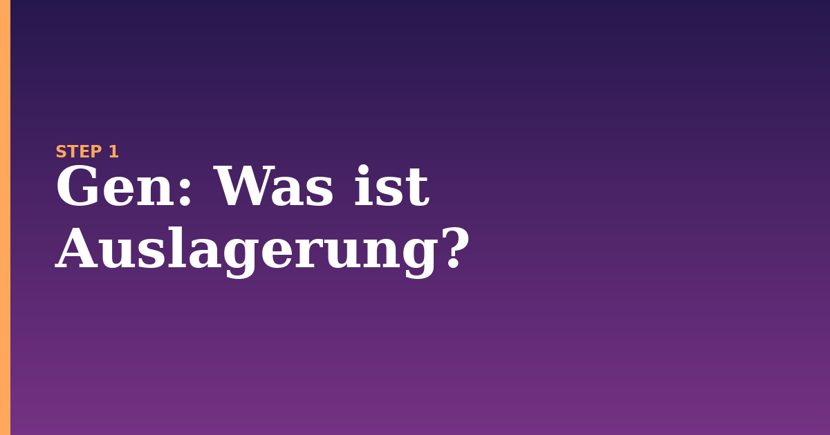 gen illustration for: Was ist Auslagerung?