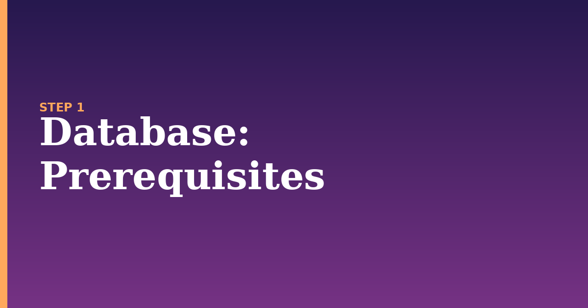 database illustration for: Prerequisites